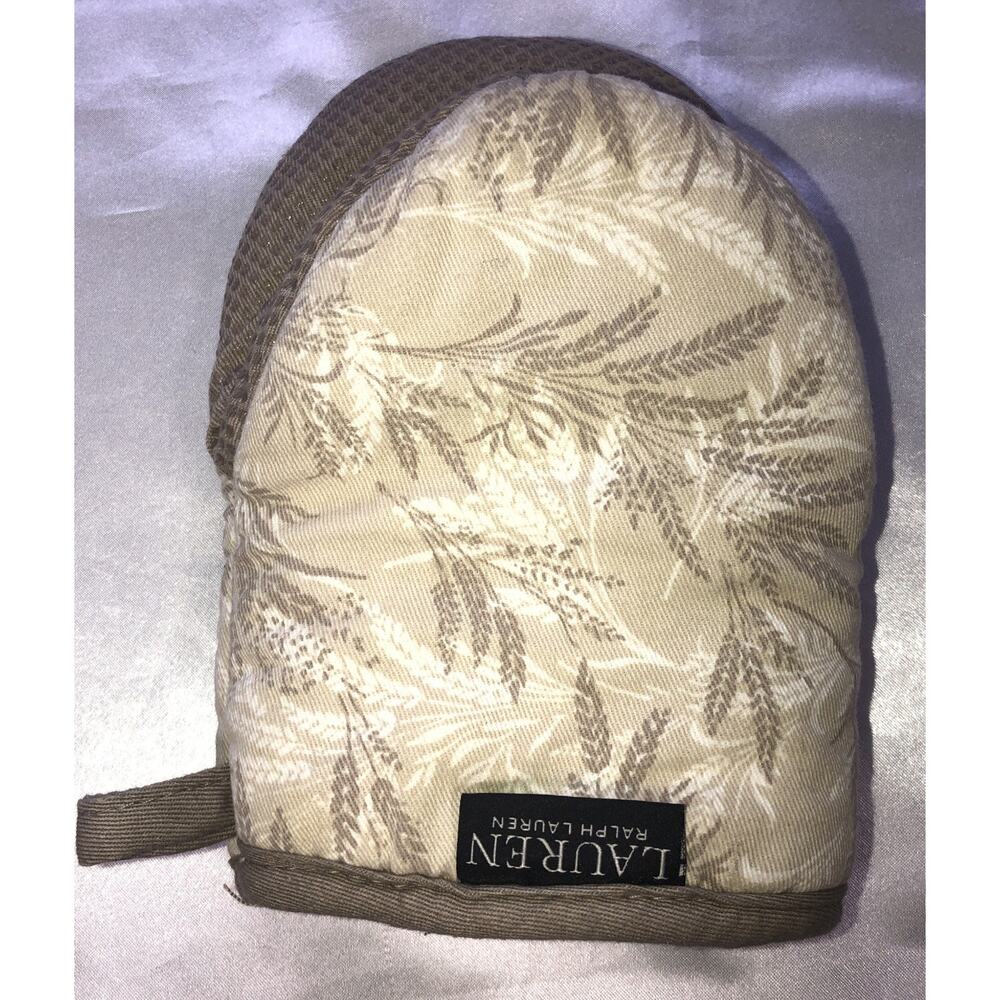 Lauren Ralph Lauren 1 Single Oven Mitt Pot Holder Tan 7"x5"